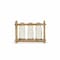 Homeroots 7" Set of Three Glass Jars in a Wood Rack, 3PK 488173 - alternate 5
