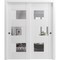 Vdomdoors Sliding Closet Opaque Glass Bypass Doors 48x80 inches Sete 6999 White Silk with Mirror Rails SETE6999DBD-WS-48 - alternate 1