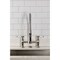 Kingston Brass Double-Handle Deck-Mount Pre-Rinse Bridge Kitchen Faucet, Brushed Nickel GS1278BPL - alternate 4