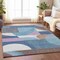 Homeroots 9' X 12' Sky Blue Teal Blue And Brown Geometric Washable Indoor Outdoor Area Rug 616746 - alternate 4