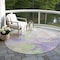 Homeroots 8' Lavender Mint Green And Beige Round Abstract Washable Indoor Outdoor Area Rug 618546 - alternate 5