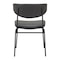Homeroots Set of Two Gray and Black Upholstered Faux Leather Open Back Dining Side Chairs 555809 - alternate 7