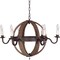 Homeroots Brown Sphere Wood Dimmable Chandelier 635746 - alternate 3
