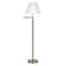 Homeroots 62" Gold And White Swing Arm Floor Lamp With White Fabric Empire Shade 523468 - alternate 1