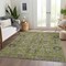Homeroots 10' X 14' Olive Green Gray And Charcoal Oriental Washable Indoor Outdoor Area Rug 582109 - alternate 5