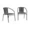 Flash Furniture Lila  Gray Rattan Indoor-Outdoor Restaurant Stack Chair, PK2 2-TLH-037-GY-GG - alternate 1
