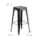 Flash Furniture 30" High Backless Distressed Black Metal Barstool ET-BT3503-30-BK-GG - alternate 7