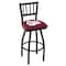 Holland Bar Stool Co 30" Blk Wrinkle Montana Swivel Bar Stool, Jailhouse Back L01830MontUn - alternate 1
