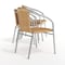 Flash Furniture 4PK Commercial Aluminum & Beige Rattan Stack Chair 4-TLH-020-BGE-GG - alternate 7