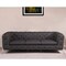 Homeroots 93" Brown Italian Leather Chesterfield Sofa With Silver Legs 476527 - alternate 4