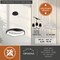 Vaxcel Bowen 1-Light Black Contemporary Chandelier, Frosted Shade, LED Pendant Fixture H0310 - alternate 6