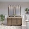 James Martin Vanities Bristol 60" Double Vanity, Whitewashed Walnut, w/ 3 CM Tajnar Eclos Top w/FreePower Wireless Charger 157-V60D-WW-FTJR - alternate 6