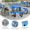Flash Furniture Round Blue, Polyethylene, Steel, 82.5 in L SLF-EMR-46ADA-BL-GG - alternate 3
