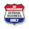 Signmission No Trespassing Shield Sign Official Busi, 6 Inch X 6 Inch, Plastic Sign SHI-P-6-415 - alternate 1