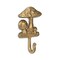 Homeroots 4" Gold Cast Iron Mushroom Wall Hook 612069 - alternate 4