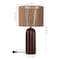 Jonathan Y Hazel 24" Bohemian Coastal Fluted Scalloped Cylinder Resin w/Hand-Woven Paper Rope Drum Shade L, 2PK JYL5511B-SET2 - alternate 5