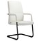 Leisuremod Evander Office Chair in Upholstered Leather and Iron Frame, White EGO23WL - alternate 1