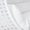 Leisuremod White Wicker Hanging 2 person Egg Swing Chair, White ESCW-57W - alternate 2