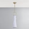 Hudson Valley Lighting Borden 1 Light Pendant 6 In. Aged Brass/Ceramic Gloss White 2270-AGB/CGW - alternate 3