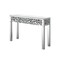 Homeroots 47" Silver Mirrored Glass Faux Crystal Bling Console Table 568864 - alternate 4