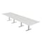 Skutchi Designs 16ft Rectangular Conference Table With Power | Harmony Series | 16 Person Meeting Room Table HAR-REC-48x192-T-WA7976-NA - alternate 1