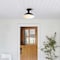 Jonathan Y Camila 14" 1-Light Classic Industrial Indoor/Outdoor Iron LED Semi Flush Mount, Navy/White JYL7617C - alternate 6
