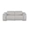 Homeroots 80in Ash Gray and Silver Leather Power Reclining Loveseat 643820 - alternate 1