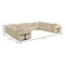 Homeroots Beige Italian Leather Power Reclining U Shaped Twelve Piece Sectional With Console 634659 - alternate 11