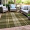 Homeroots 3' X 5' Olive Green Gold And Brown Plaid Washable Indoor Outdoor Area Rug 596351 - alternate 6