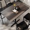 Flash Furniture Bennett 30 in x 48 in Solid Wood Indoor Tabletop in Dark Brown with 23.5 in x 29.5 in Bar Height GSF-REC3048-DKBRN-T2230B-GG - alternate 5