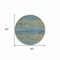 Homeroots 8' Denim Blue Round Striped Washable Indoor Outdoor Area Rug 608469 - alternate 7