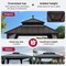 Sunjoy Kingston 10x10 Gazebo with Metal Roof , Curtain, and Netting - Brown Aluminum Posts A10204362200 - alternate 7