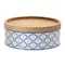 Homeroots Set of Two Blue And White Metal And Solid Wood Geometric Storage Canisters 721421 - alternate 5