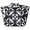 Homeroots 7" X 7" Black And White Quatro Peel And Stick Removable Tiles 390631 - alternate 1