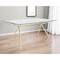 Homeroots 60" Clear And Gold Glass And Steel Dining Table 546175 - alternate 1