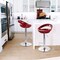 Elama 2 Piece Retro Adjustable Bar Stool in Cherry with Chrome Base ELM-806-CHERRY - alternate 7