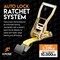Xpose Safety Ratchet Straps Heavy Duty, 2 In x 15 FT Tie Down Straps Ratchet Operated with Flat Hooks RTD215-FH-1-X - alternate 4