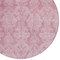 Homeroots 8' Pink And Ivory Round Damask Washable Indoor Outdoor Area Rug 616534 - alternate 6