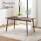 Alaterre Furniture Calais Dining Mid Century 59" Rectangular Dining Table for 4 Solid Wood Kitchen & Dining Room Table ANCA1710 - alternate 6