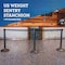 Us Weight Black Plastic Stanchion for Crowd Control with 11' Retractable Black Barrier Belt, 2PK U2000EXT - alternate 3