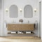 James Martin Vanities Allamari 72" Double Vanity, Dune Mist w/ 3 CM Victorian Silver Silestone Top D640-V72-DMS-WVSL - alternate 4