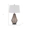 Homeroots 31" Gray Metal Geometric Table Lamp With Off White Empire Shade 524705 - alternate 4