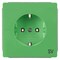 Siemens DELTA style, SCHUKO socket outlet 10/16 A 250 V with print SV green 5UB1826 - alternate 1