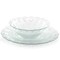 Gibson Home 12 Piece Apple Delight Textured Glass Dinnerware Set in Clear 141520.12 - alternate 3