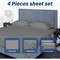 Simple Deluxe King Size 4 Piece Sheet Set, Lightweight Super Soft Easy Care Microfiber - Comfy Breathable, Coolin 3A37HKBSHEKING4GRY - alternate 6