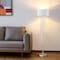 Homeroots 66" Clear And Silver Crystal And Metal Floor Lamp With White Linen Drum Shade 569598 - alternate 8