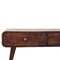 Homeroots 20" Brown Solid Wood Round Two Drawer Nightstand 651890 - alternate 5