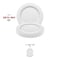 Smarty Had A Party 10" White Pearl String Round Disposable Plastic Dinner Plates, 120PK 8870-WH-CASE - alternate 6