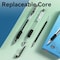 Deli Gel Pen 0.5mm, Black Ink, Capped, Soft Grip, 12PK E6600S - alternate 3