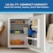Avanti 1.6 Cu. Ft. Compact Refrigerator, in White AVRM16F0W - alternate 9